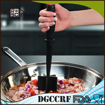 NBRSC Heat Resistant Mix and Chop Plastic Kitchen Utensil Meat Fruit Potato Masher