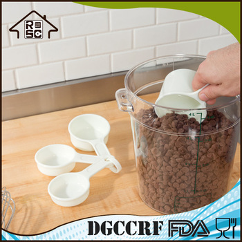 NBRSC High Production Plastic Measuring Cup Set White