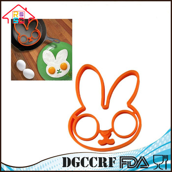 NBRSC Hot Clown Head Rabbit Shaped Silicone Egg Mold Omelet Creative Fried Egg Mold Ring Fry Egg Cooking Mold