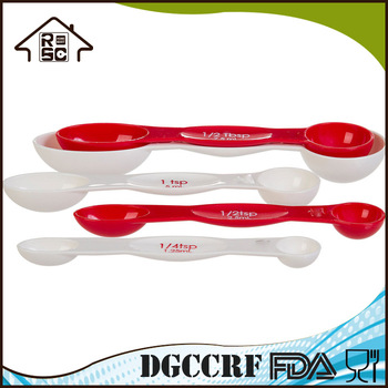 NBRSC Hot Products Custom Design Red and White Magnetic Measuring Spoons Set
