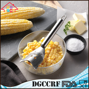 NBRSC Kitchen Cob Kerneler Cutter Home Little Husker Stainless Steel Manual Corn Peeler