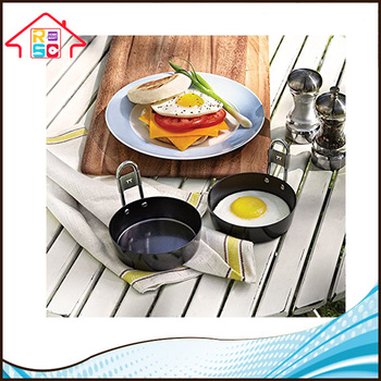 NBRSC Kitchen Cookware Non Stick Mini Round Egg Boat Frying Pan