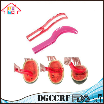 NBRSC Kitchen Fruit Tool Safe Plastic Watermelon Cutter Slicer Corer Server Scoop Knife