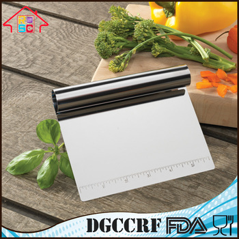 NBRSC Kitchen Stainless Steel Bash and Chop Dough Vegetable Cutter with Measuring Scale