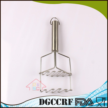 NBRSC Manual Double Potato Masher - Professional Style Smooth Mash in Minutes 100% Strong Food Grade Stainless Steel