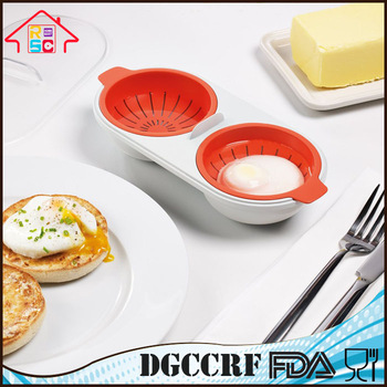 NBRSC Microwave Plastic Baking Cup Egg Poacher Kitchen Tool