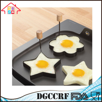 NBRSC Nonstick Star and Flower Egg Mold Pancake Mold Egg Rings