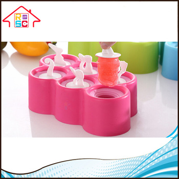 NBRSC Pops Popsicle Molds 6 PCS Silicone Ice Maker With Different Shape Ice Molds
