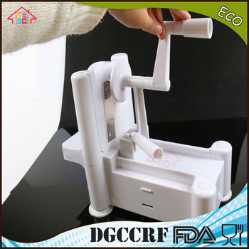 NBRSC Shipment In Time Spiralizer Tri-Blade Kitchen Tool Plastic Vegetable Veggie Pasta Spaghetti Maker, 3 Blades Slicer