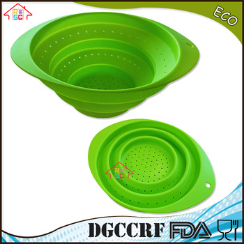 NBRSC Silicone Collapsible Colander Spaghetti Strainer Mesh Drainer for Food Pasta Vegetables Fruit