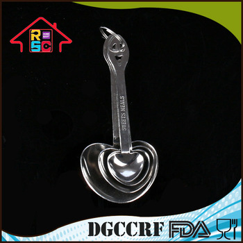 NBRSC Stainless Steel Heart-shaped Set of Four Measuring Spoons