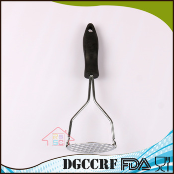 NBRSC Stainless Steel Masher With Nylon Handle For Potatoes Handy Mashing Tool