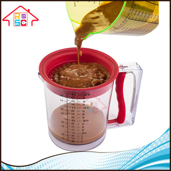 NBRSC TV Shopping Products 4 CUP Measuring Easy Release Gravy Fat Digital Plastic Grease Separator