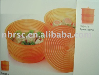 double layer ROUND silicone steamer in food grade for kitchen