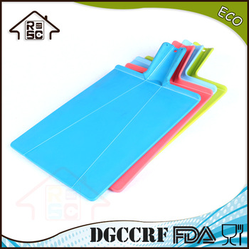 NBRSC Colouful plastic PP flexible and foldable cutting board for kitchen