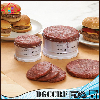 NBRSC Plastic Adjustable Large and Mini Hamburger Patty Maker Press Set