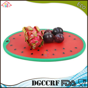 NBRSC Plastic PP fruit watermelon shape cutting board water melon chopping board serving