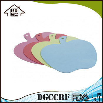 NBRSC Rapid and efficient cooperation Colorful Apple Shape Custom Cutting Boards Plastic