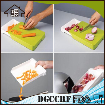 NBRSC Shipment in Time Eco-friendly Large Plastic Cutting Board with Drawer