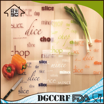 NBRSC Welcome OEM Fruit or vegetable Clear Plastic Thin Cutting Board Sets