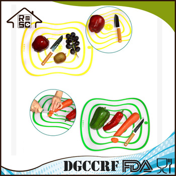 NBRSC set of 4pcs plastc PP PE Cutting Boards Thin Clear Flexible Folding Plastic Kitchen Mats BBQ travel
