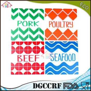 NBRSC set of 5 PP flexible cutting board plastic chopping board thin kitchen mat sheet