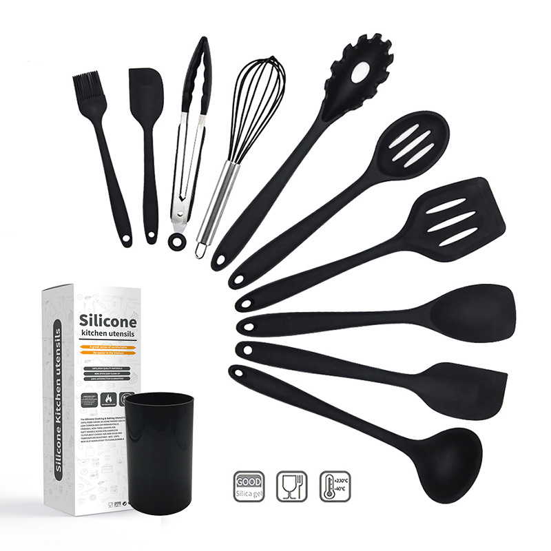 Amazon best selling Heat resistant silicone kitchen cooking utensil set