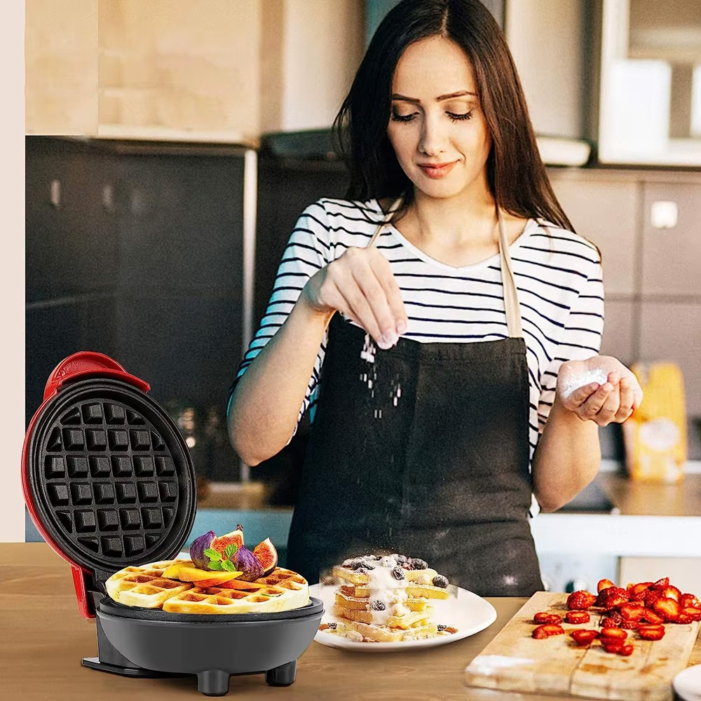 fast to use mini waffle maker