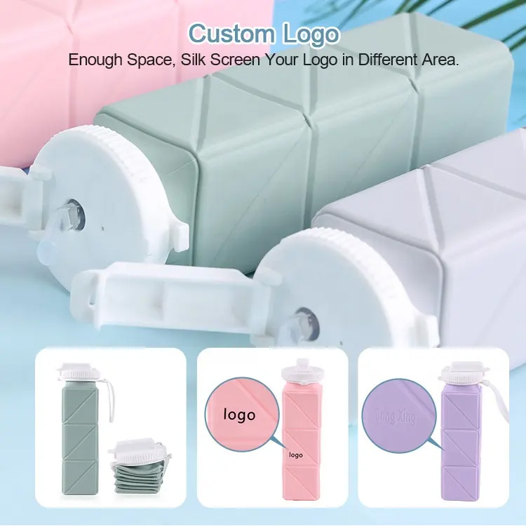Collapsible Silicone Sports Water Bottle