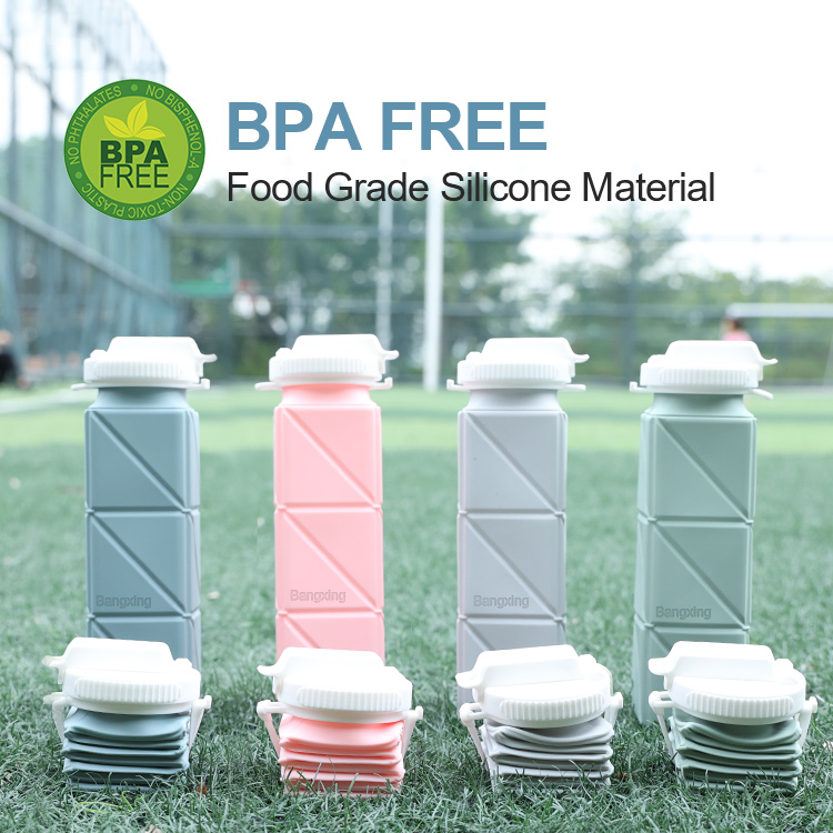 Collapsible Silicone Sports Water Bottle