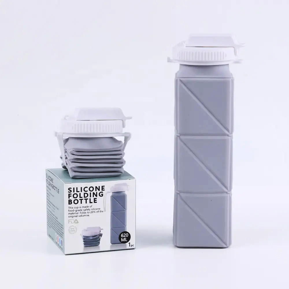 Collapsible Silicone Sports Water Bottle