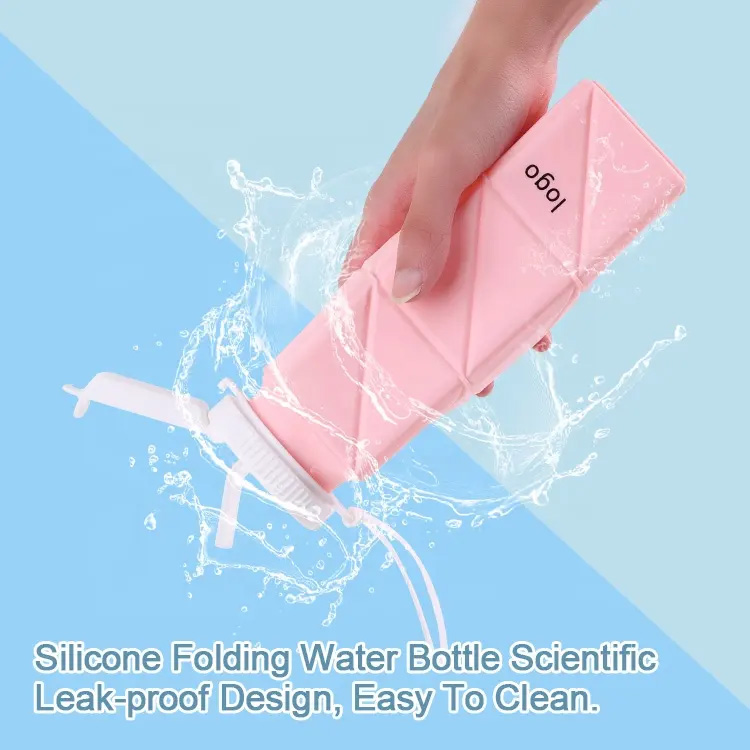 Collapsible Silicone Sports Water Bottle