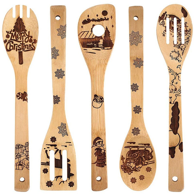 bamboo utensil set with printing