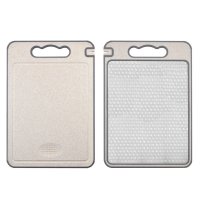2025 New Double Sided 304 Stainless Steel & Wheat Straw Cutting Board