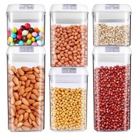 Airtight plastic food storage containers for grains rice and snacks