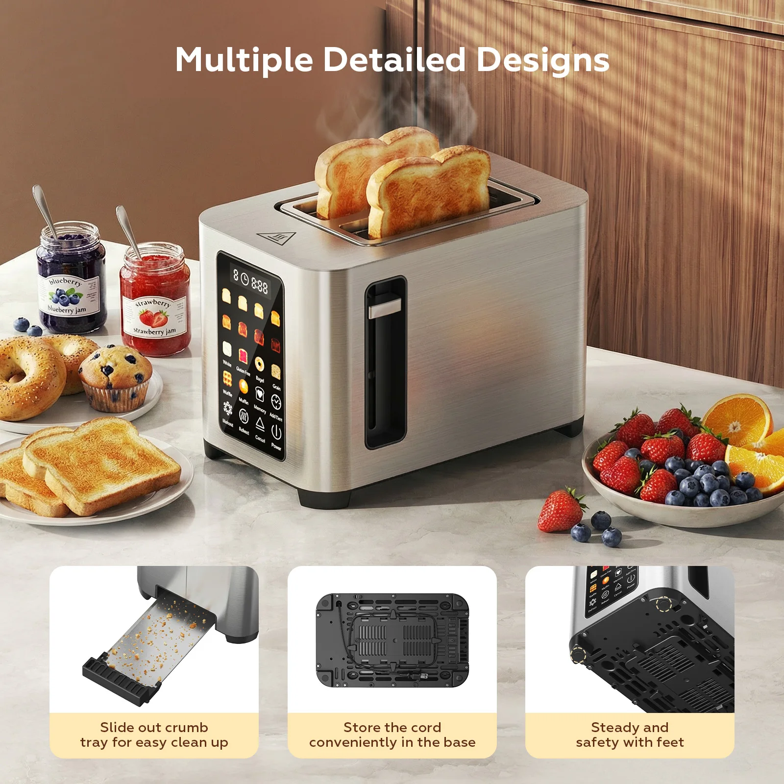 h131097d6e06b4cb3a48d4b448ebb7136i.webp Slice Digital Toaster Oven, Touchscreen