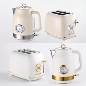 Automatic Toaster, Vintage Gold and White