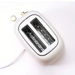 Automatic Toaster, Vintage Gold and White
