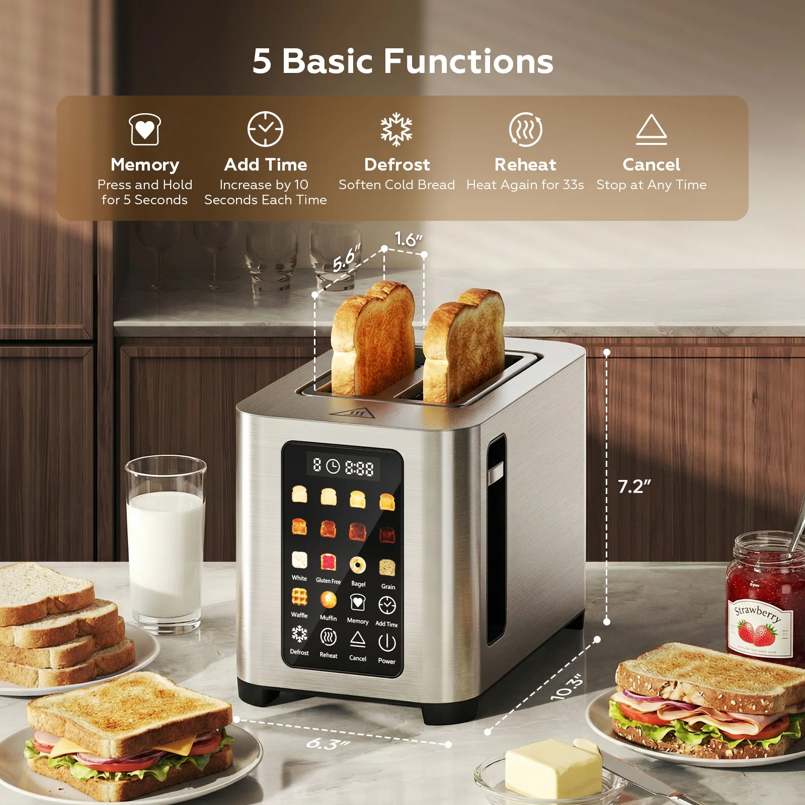 h538c932564794ac08d69be7d61a523fay.webp Slice Digital Toaster Oven, Touchscreen