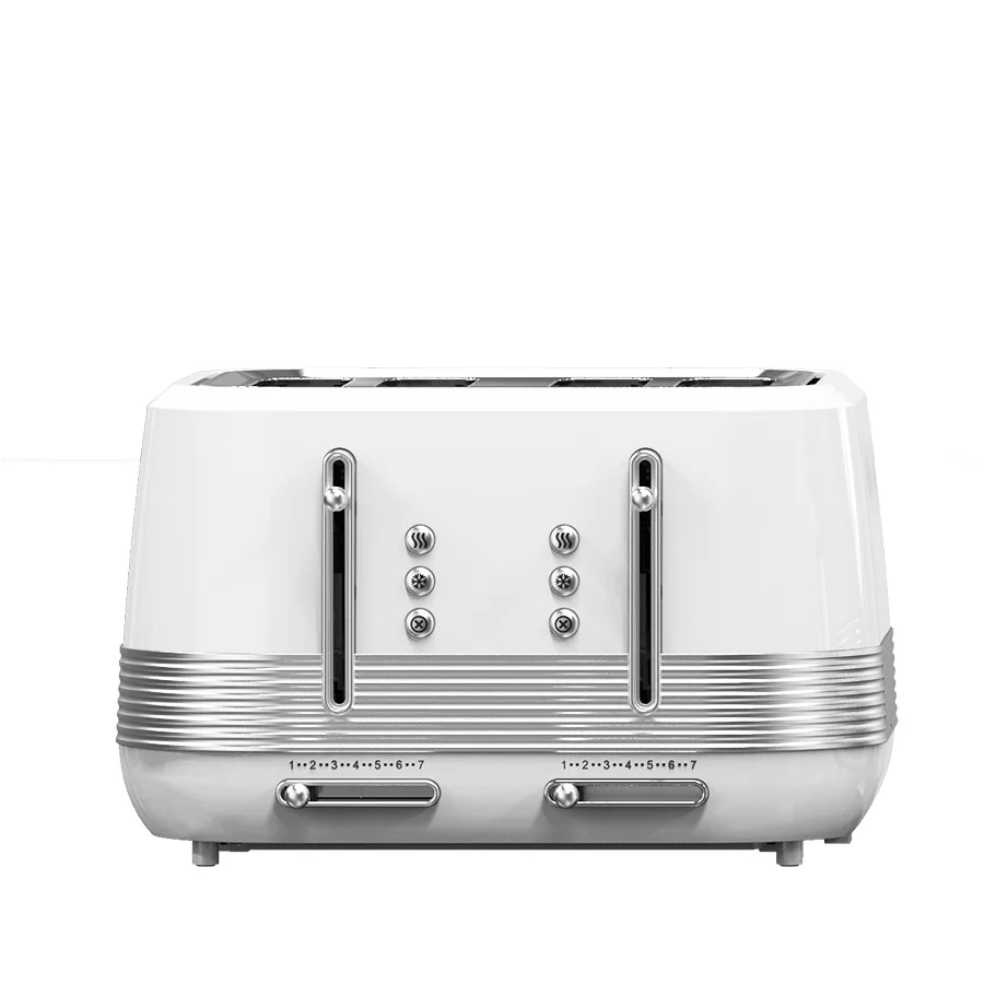 ha115a419fb7948a381bb3cd095f6e44eh.webp Slice Stainless Steel Toaster, 1500W, Removable Crumb Tray - White