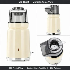 Electric Hot Air Popcorn Machine for Home Use, 1200W
