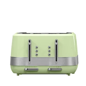 Slice Stainless Steel Toaster, 1500W, Removable Crumb Tray - green