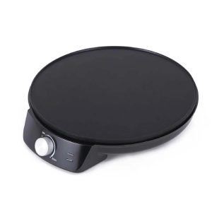 Nonstick 12 Inch Aluminum Hot Plate Electric Griddle Crepe Maker Cooktop with LED Indicator Lights Adjustable Temperature