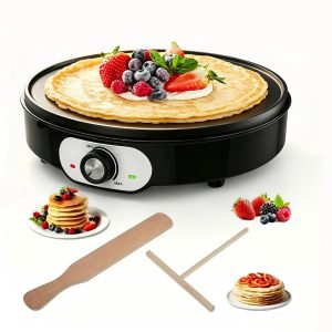 Household Electric Crepe Maker with Control for Spring Rolls Pancakes