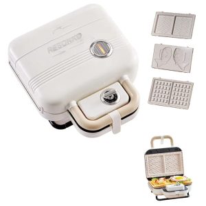 Electric Sandwich Breakfast Maker Multifunctional Waffle Maker Detachable Non-stick Baking Plates Household