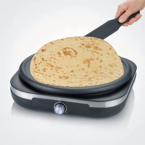 Portable Electric Crepe Maker with Auto-Thermostat Control Non-Stick Pancake Baking Pan Breakfast Pizza Machine for Household