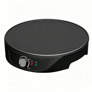 30cm Detachable Non-Stick Crepe Maker 1000W Electric Pancake Machine with Adjustable Thermostat Waffle Plates for Household Use - Black / EU / 220 V