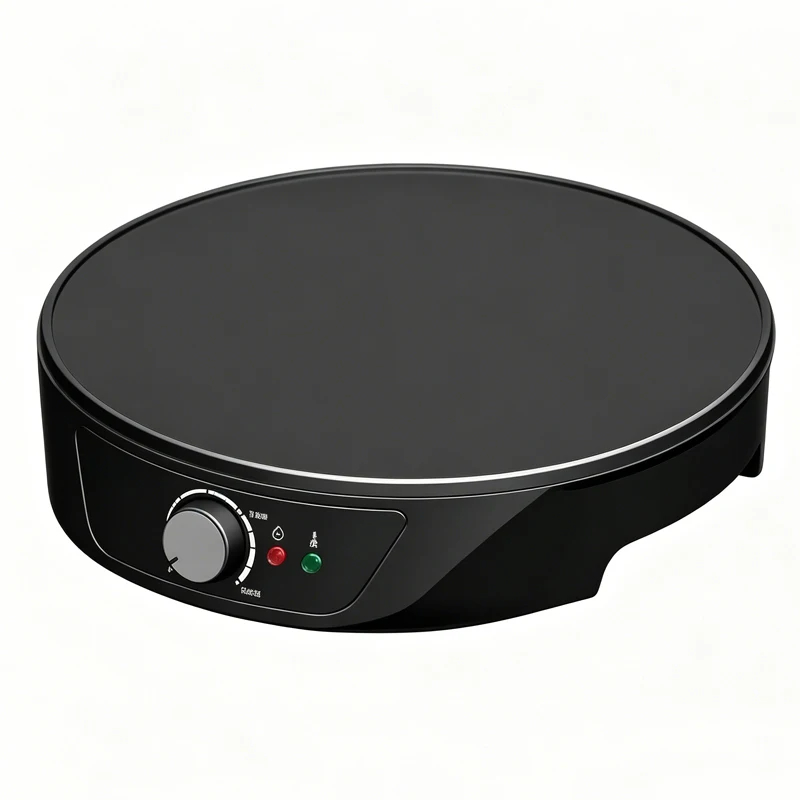 img alibaba1792563432.jpg 30cm Detachable Non-Stick Crepe Maker 1000W Electric Pancake Machine with Adjustable Thermostat Waffle Plates for Household Use - Black / EU / 220 V