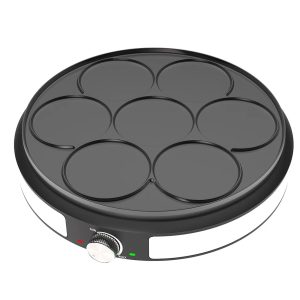 Electric Pancake Maker Non-Stick Cooking Plate with Temperature Control Knob, Fast & Even Heating Crepe Maker