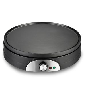 Double Non-stick Coating 2 in 1 Reversible Crepe Maker Pancake Maker - Black